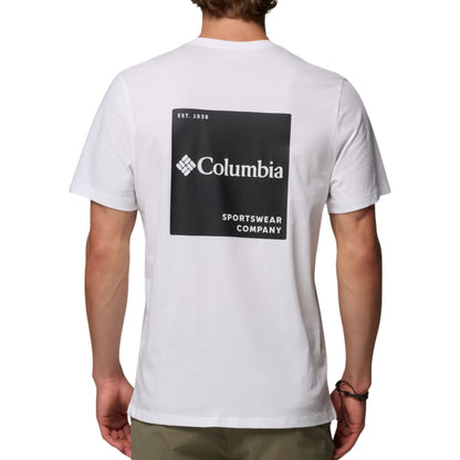 Maglietta Columbia CSC Logo Back Tee BIANCO