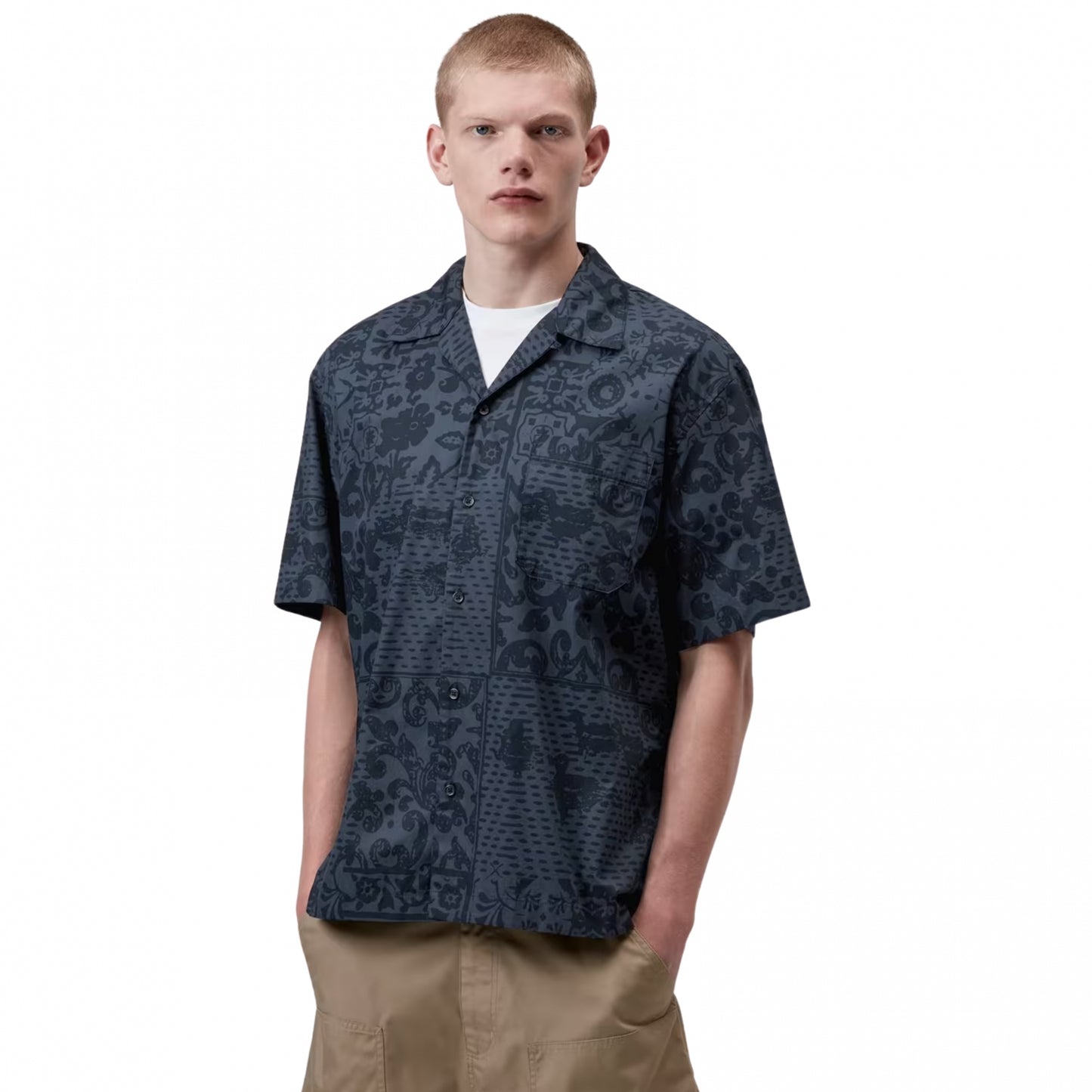 Camicia Carhartt WIP SS Vestige Shirt BLU