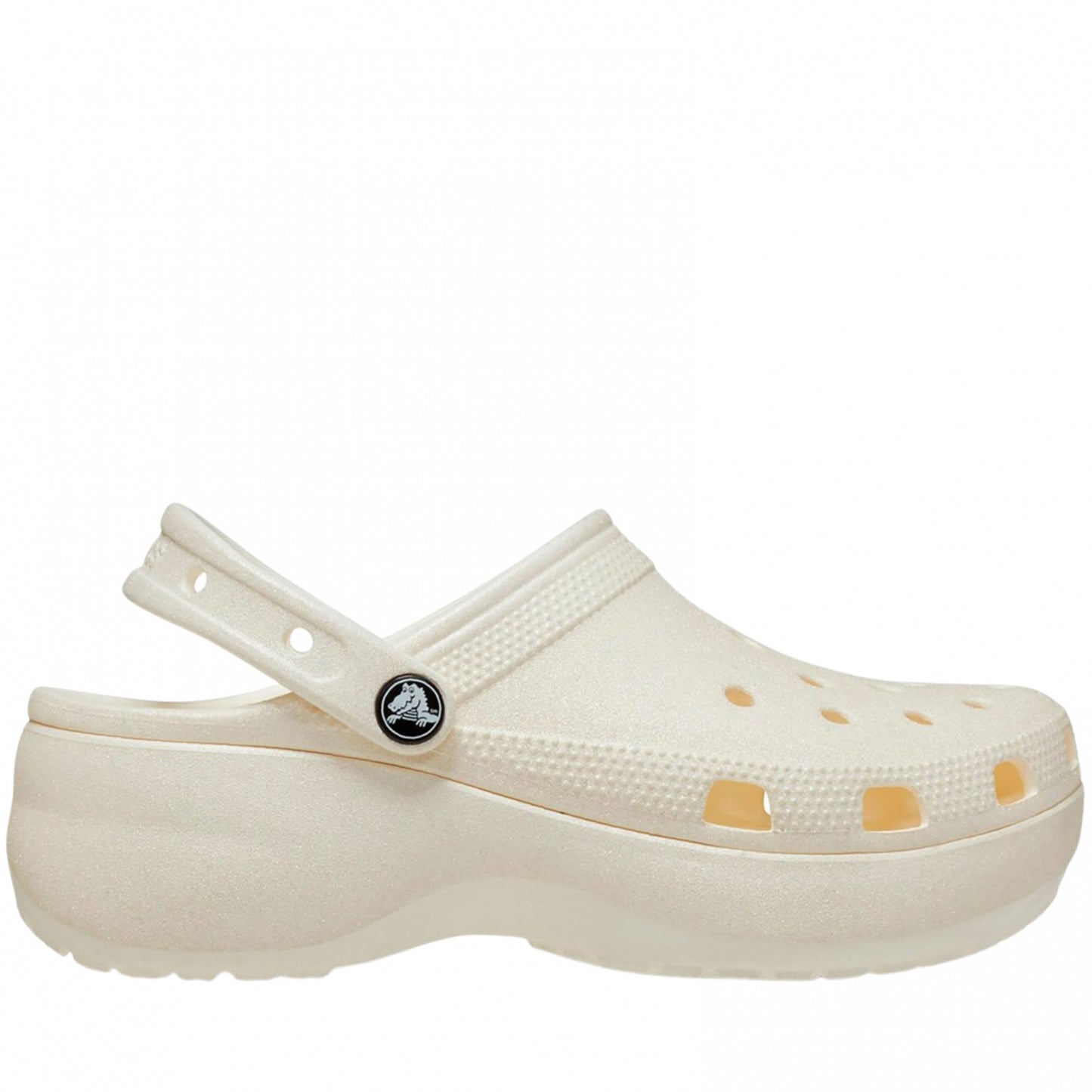 Ciabatta Crocs Classic Platform Glitter Clog GRIGIO