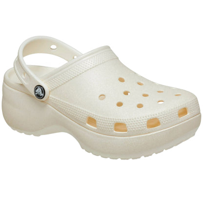 Ciabatta Crocs Classic Platform Glitter Clog GRIGIO