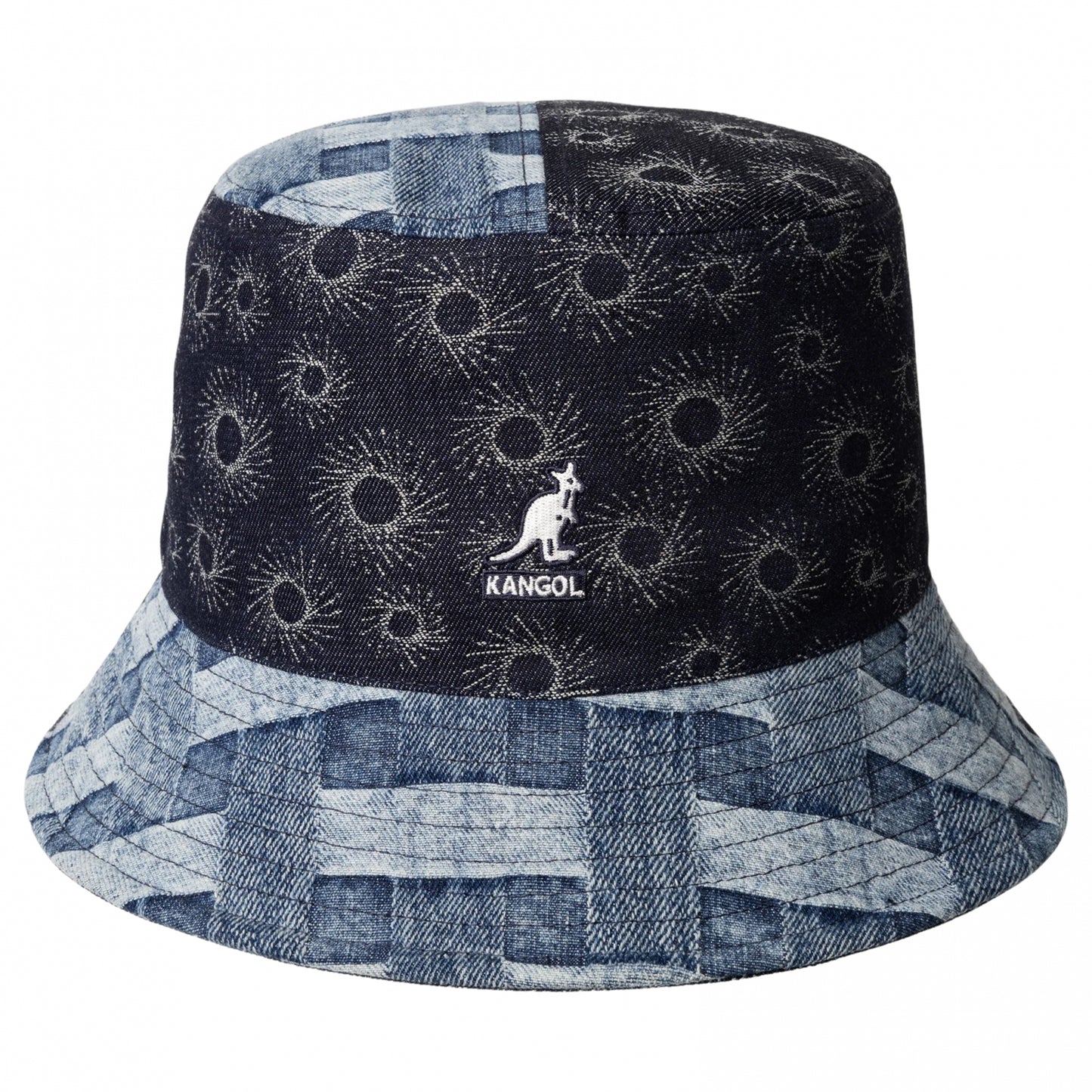 Cappello Kangol Denim Mashup Bucket BLU