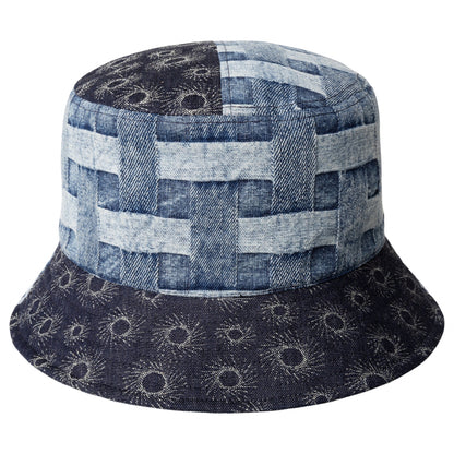 Cappello Kangol Denim Mashup Bucket BLU