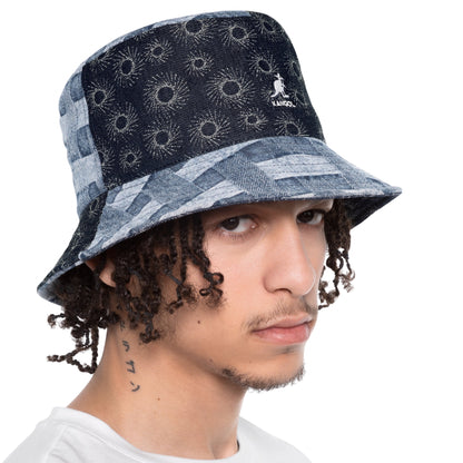 Cappello Kangol Denim Mashup Bucket BLU