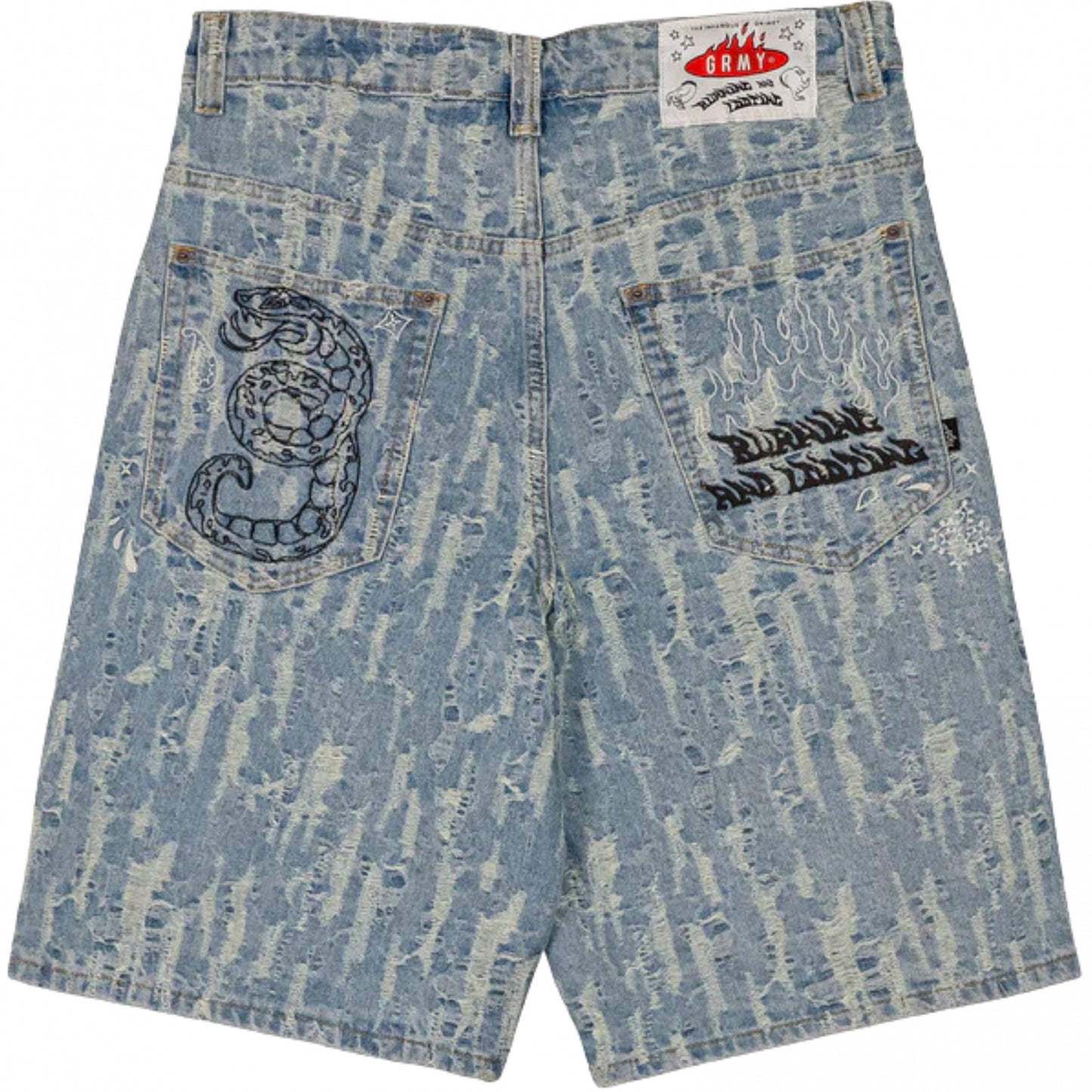Pantaloncino Grimey Baggy Denim Shorts AZZURRO