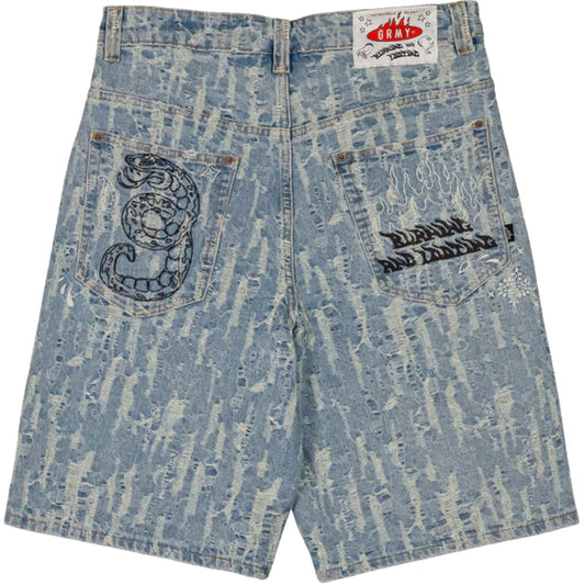 Pantaloncino Grimey Baggy Denim Shorts AZZURRO