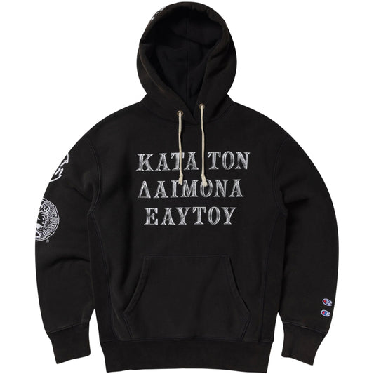 Felpa Champion x Aries Hooded Sweatshirt NERO