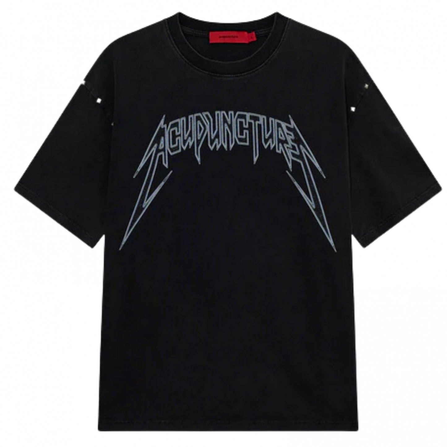 Maglietta Acupuncture Studded Metal Tee NERO