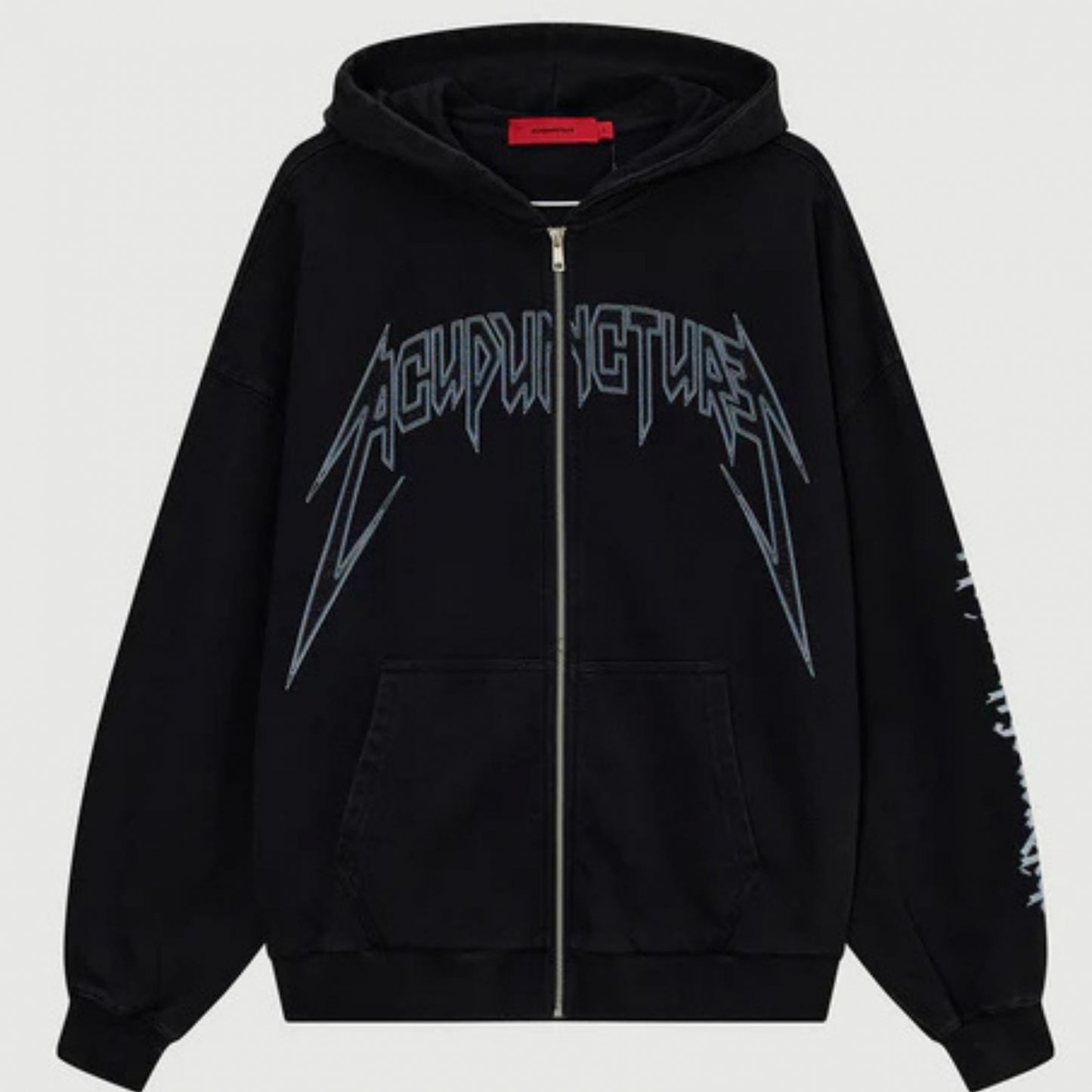 Felpa Acupuncture Punker Zip Hoodie 2 NERO