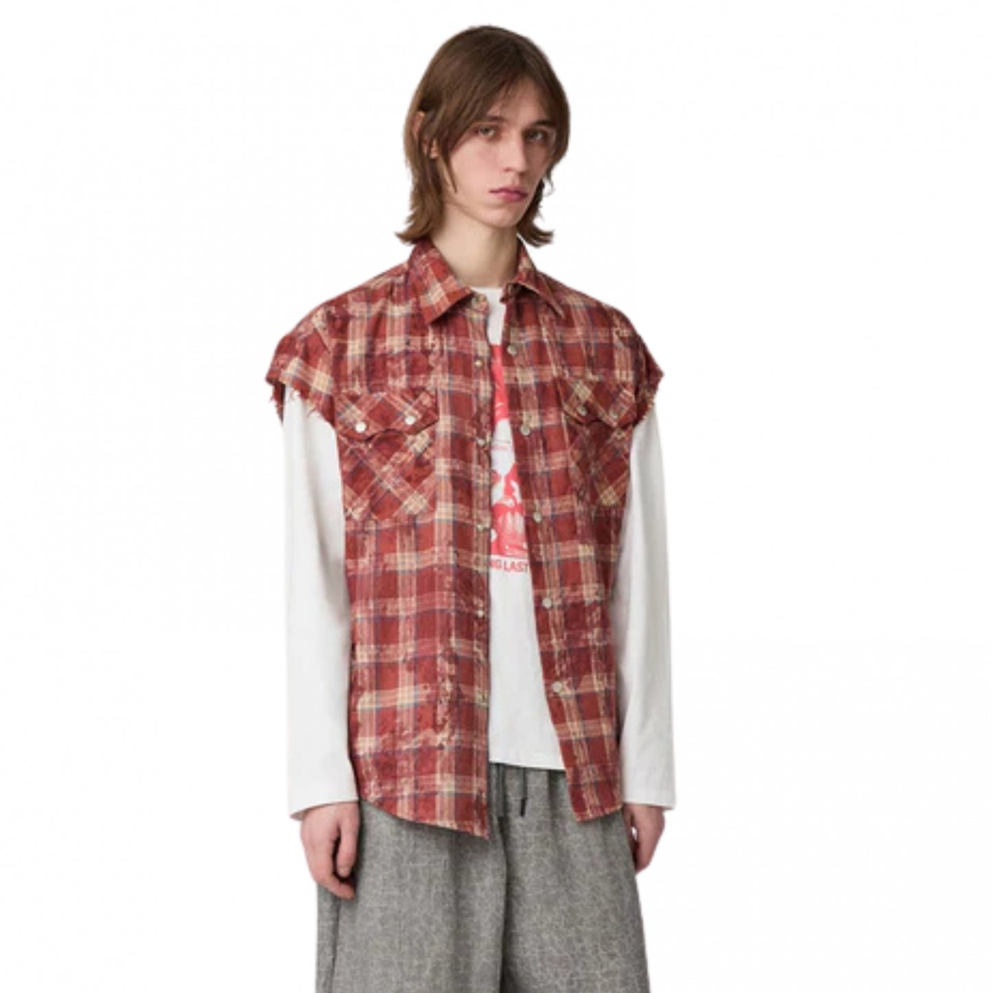 Camicia Acupuncture Texas Sleeveless Shirt ROSSO
