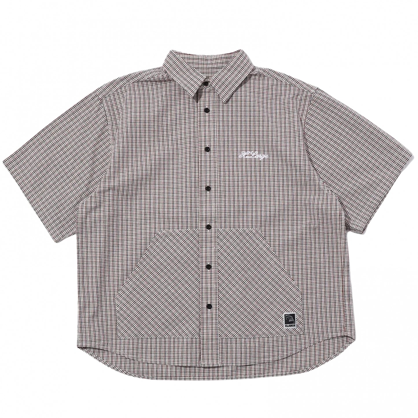 Camicia XLarge Check Double Sleeves Shirt BEIGE