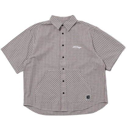 Camicia XLarge Check Double Sleeves Shirt BEIGE