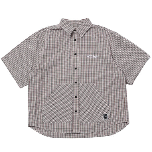 Camicia XLarge Check Double Sleeves Shirt BEIGE