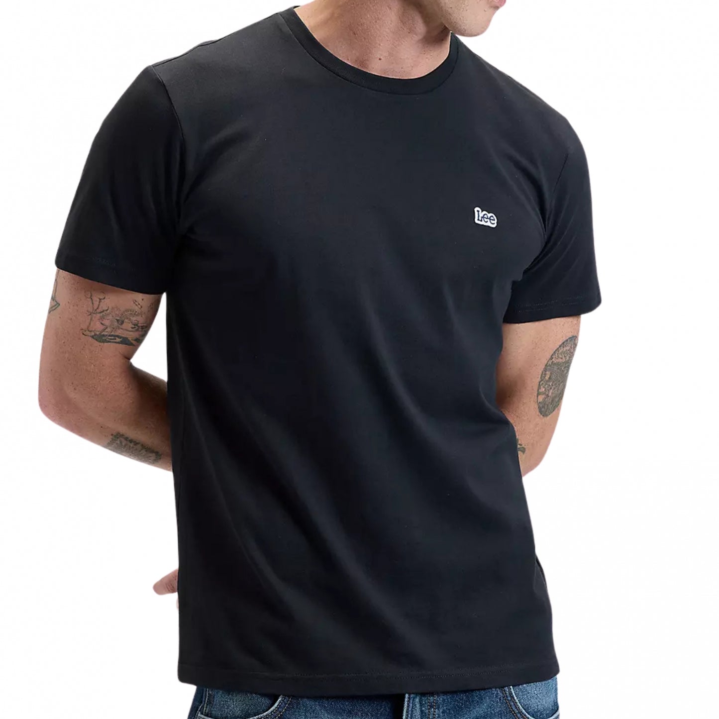 Maglietta Lee SS Patch Logo Tee NERO