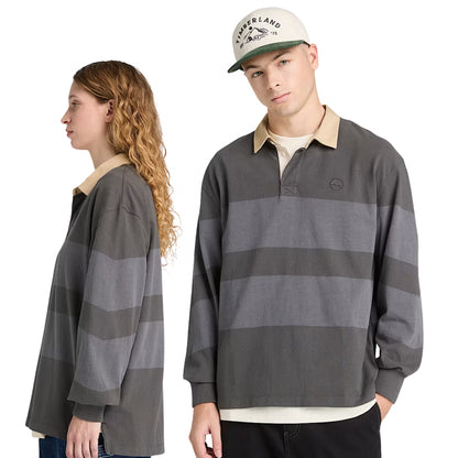 Polo Timberland LS Striped Rugby Polo GRIGIO