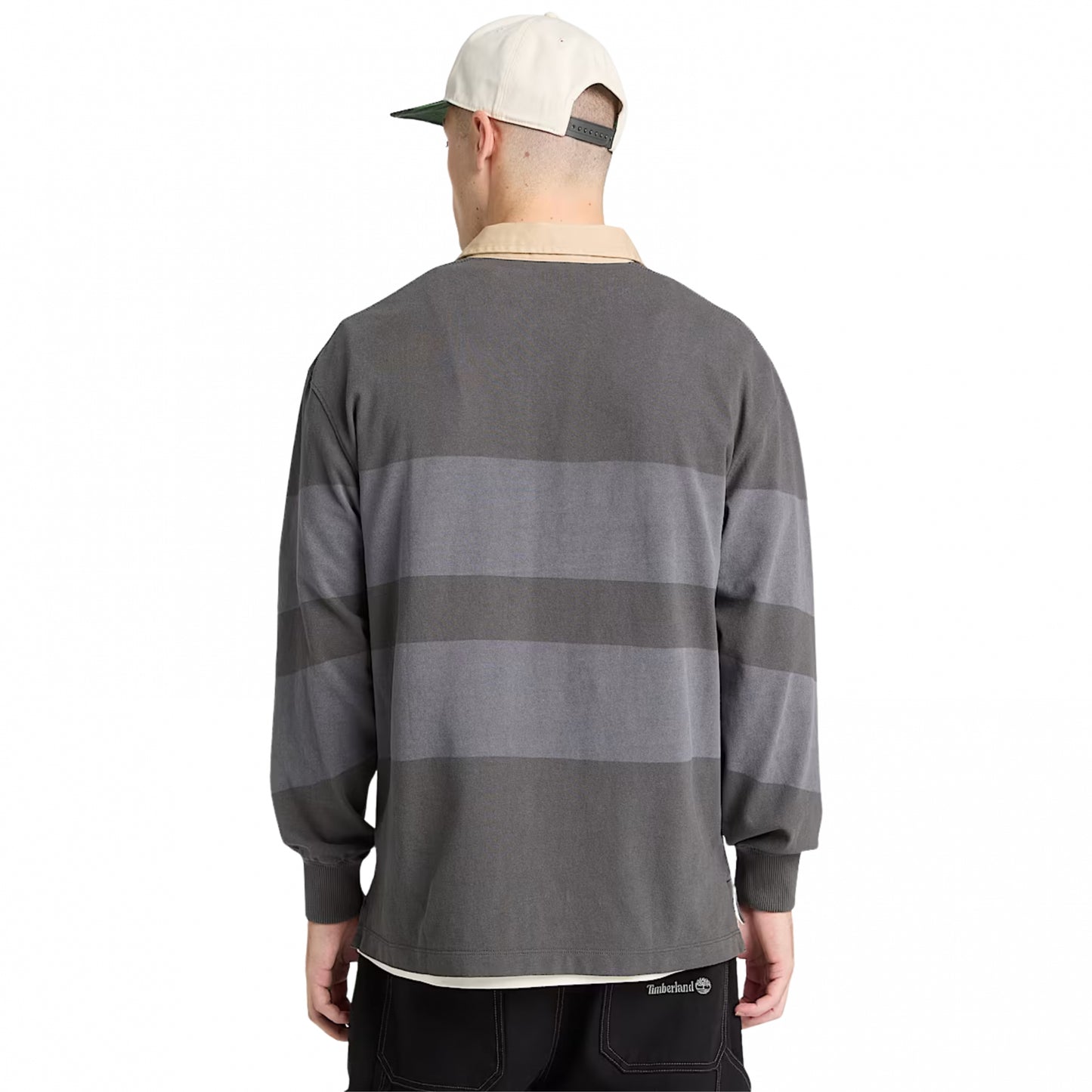 Polo Timberland LS Striped Rugby Polo GRIGIO