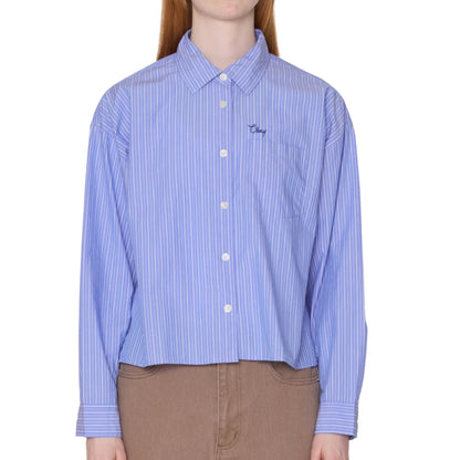 Camicia Obey Leisure Stripe Shirt BLU