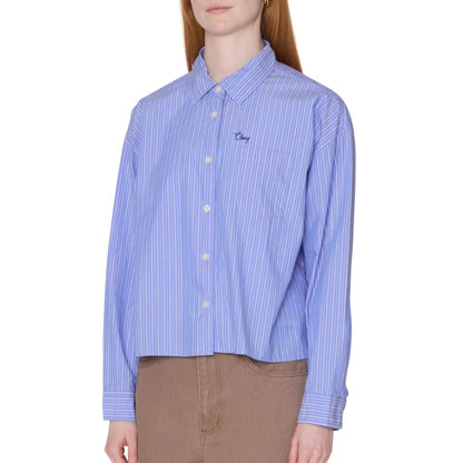 Camicia Obey Leisure Stripe Shirt BLU