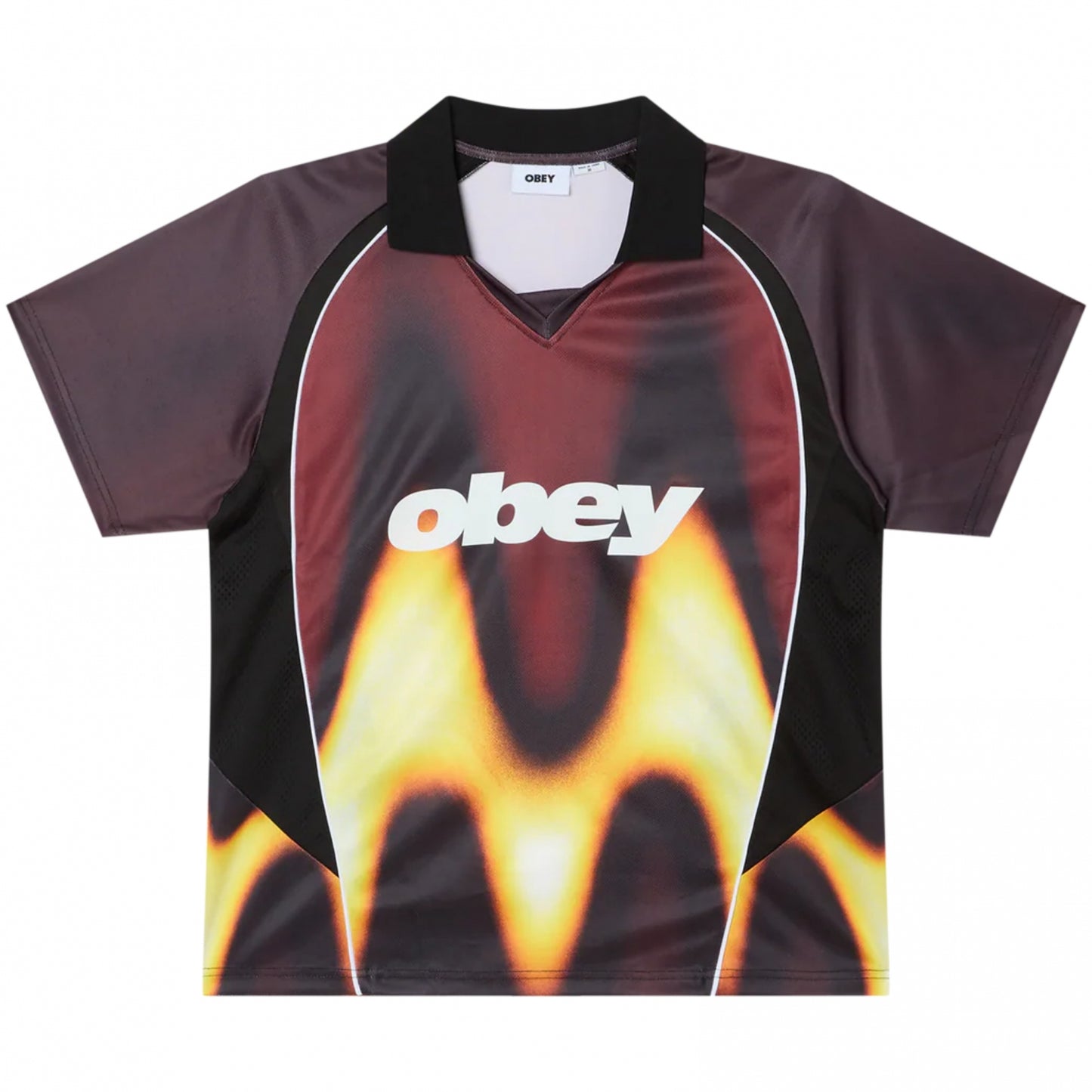 Maglietta Obey Blurred Soccer Jersey Tee ROSSO