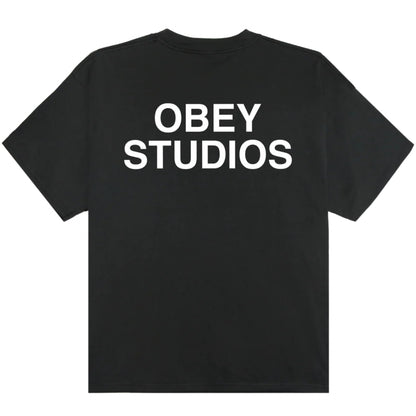 Maglietta Obey Pit Tee NERO