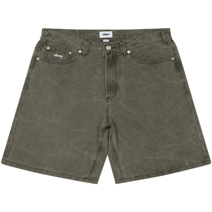 Pantaloncino Obey Bigwig Baggy Denim Short NERO