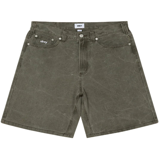 Pantaloncino Obey Bigwig Baggy Denim Short NERO