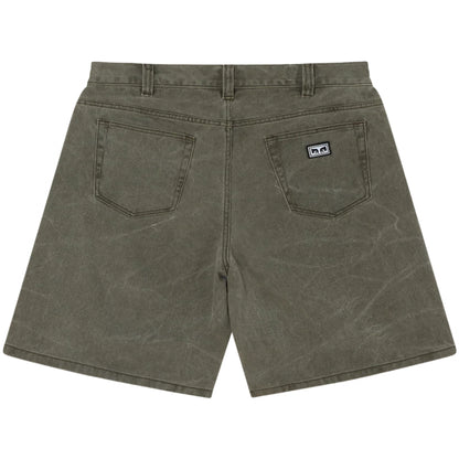 Pantaloncino Obey Bigwig Baggy Denim Short NERO