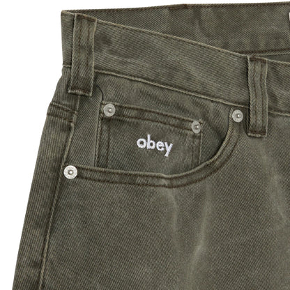 Pantaloncino Obey Bigwig Baggy Denim Short NERO