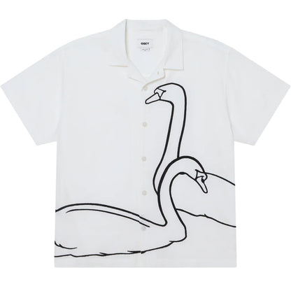 Camicia Obey Cliff Woven BIANCO