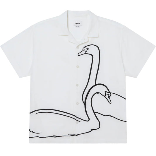 Camicia Obey Cliff Woven BIANCO