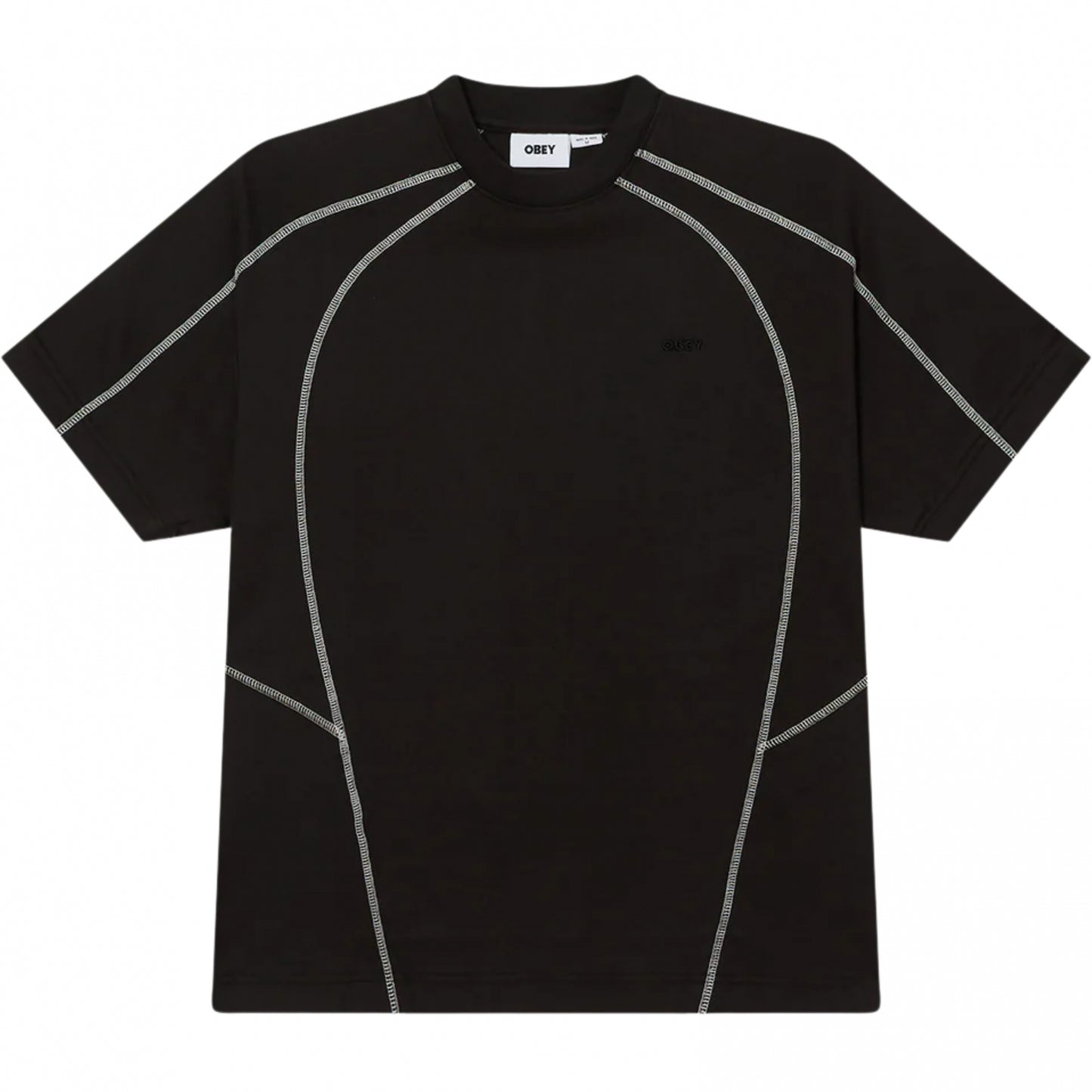 Maglietta Obey Contrast Stitch Tee NERO