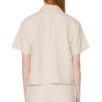 Camicia Obey Roses Embellished SS Shirt BEIGE