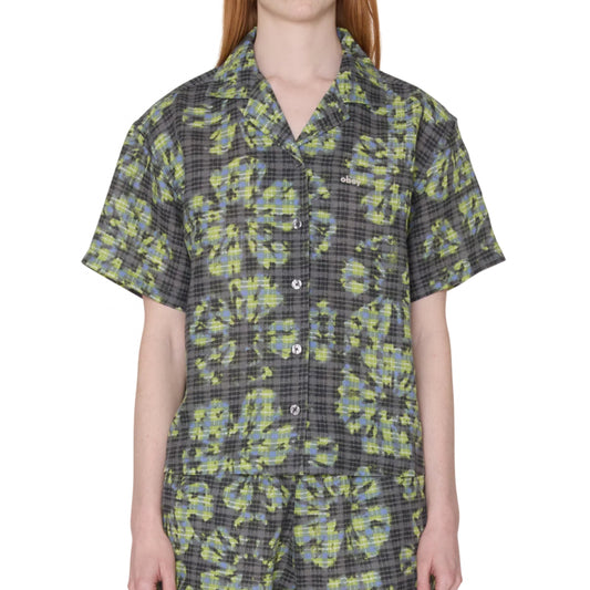 Camicia Obey Odi Plaid SS Shirt GRIGIO
