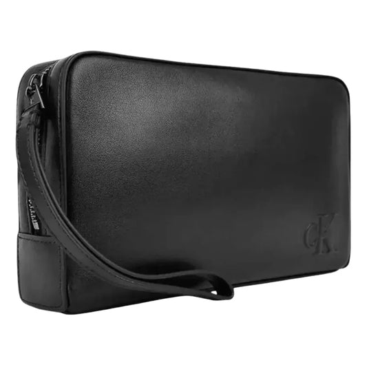 Pouchette Calvin Klein Bold CK Pouch w/ Handle NERO