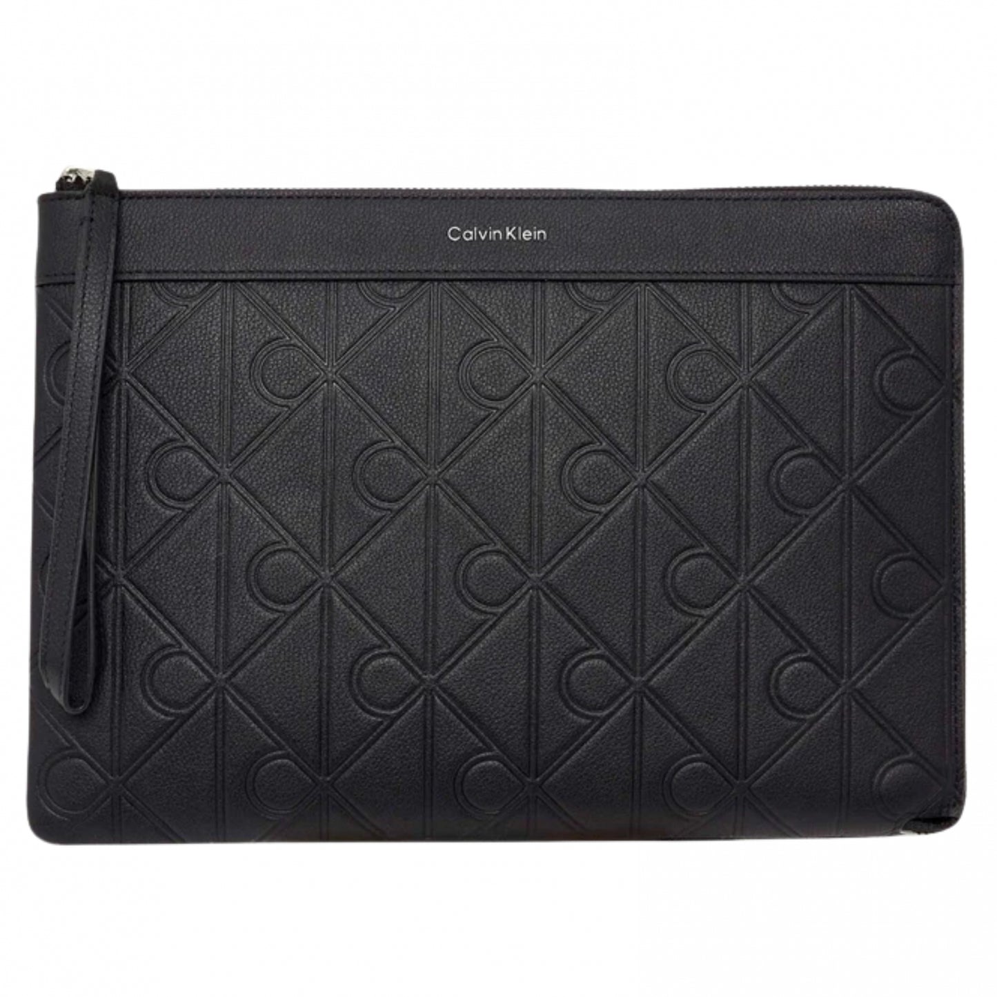 Portafoglio Calvin Klein XL Emblem AOP Emboss NERO
