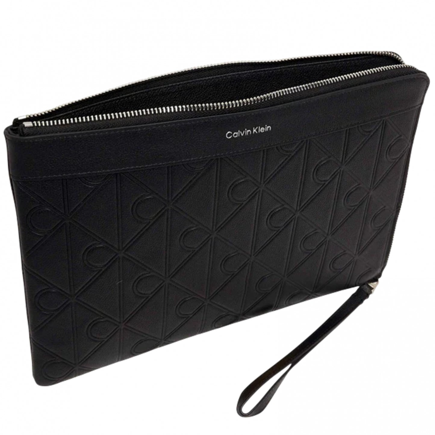Portafoglio Calvin Klein XL Emblem AOP Emboss NERO