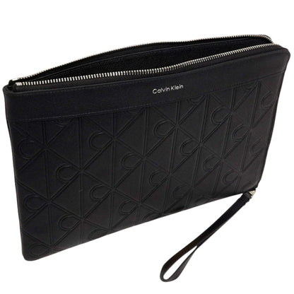 Portafoglio Calvin Klein XL Emblem AOP Emboss NERO