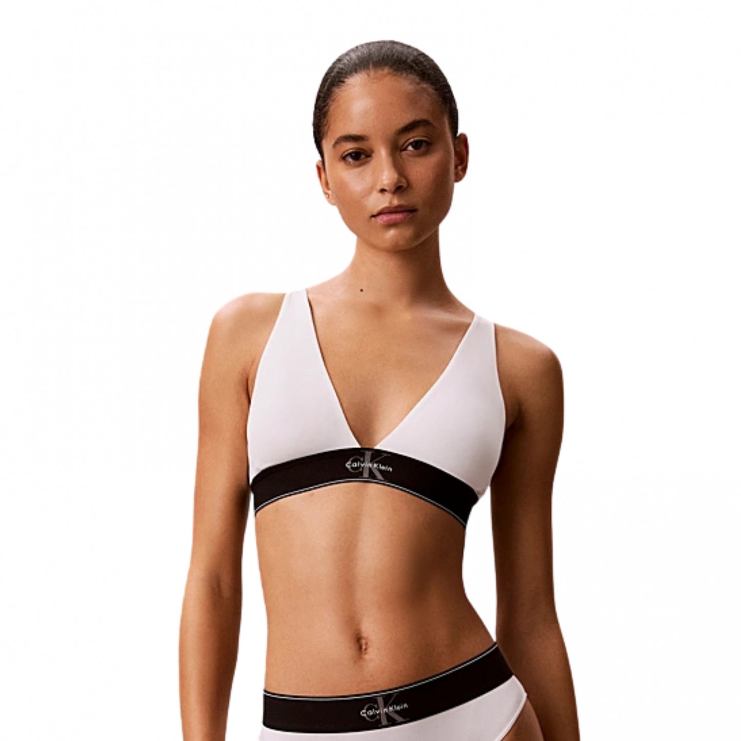 Top Calvin Klein Lightly Lined Triangle BIANCO