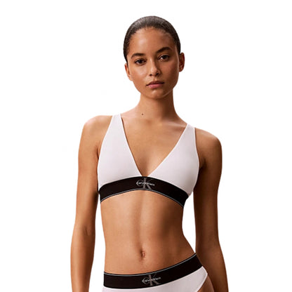 Top Calvin Klein Lightly Lined Triangle BIANCO