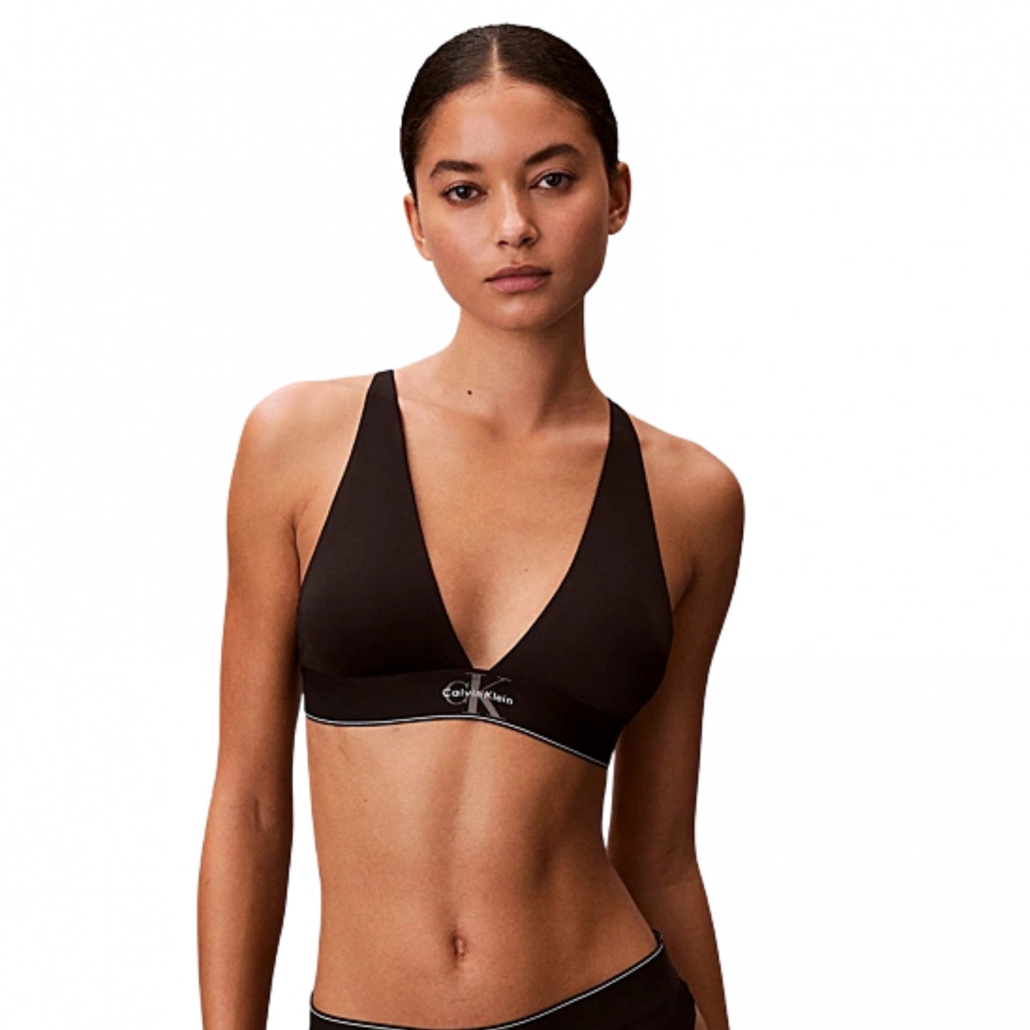 Top Calvin Klein Lightly Lined Triangle NERO