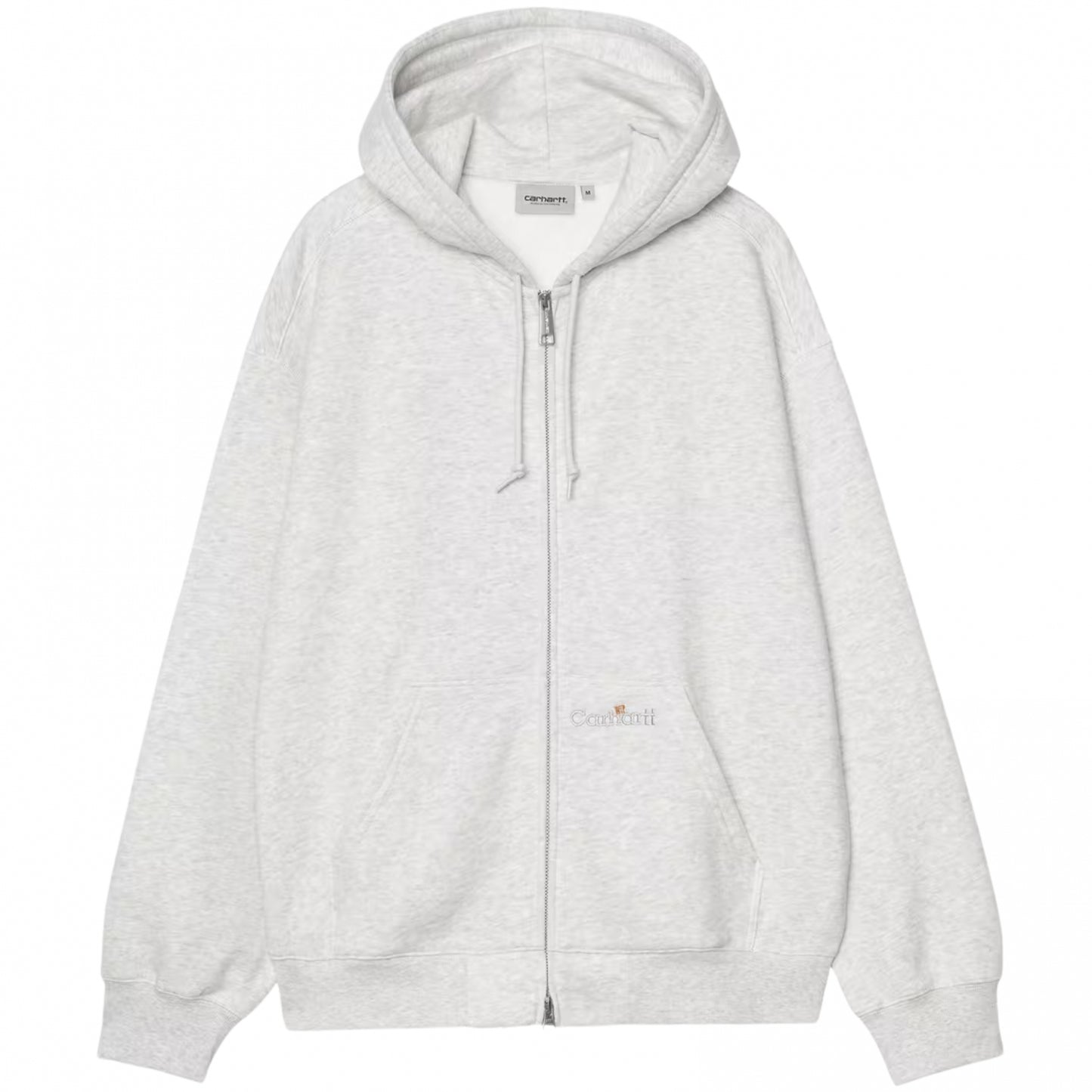 Felpa Carhartt WIP Hooded WIP Label Sweat Jacket GRIGIO