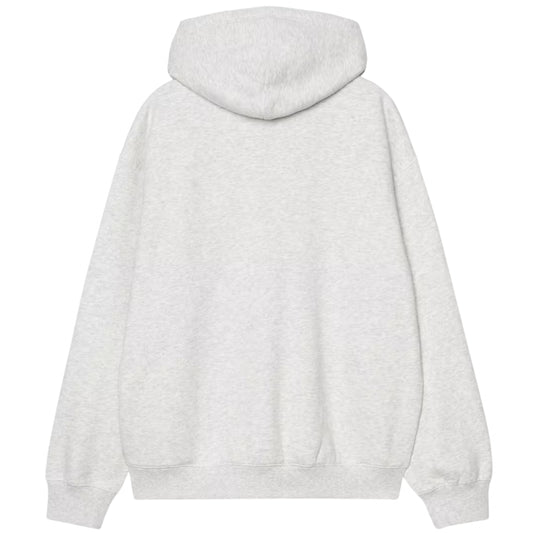Felpa Carhartt WIP Hooded WIP Label Sweat Jacket GRIGIO