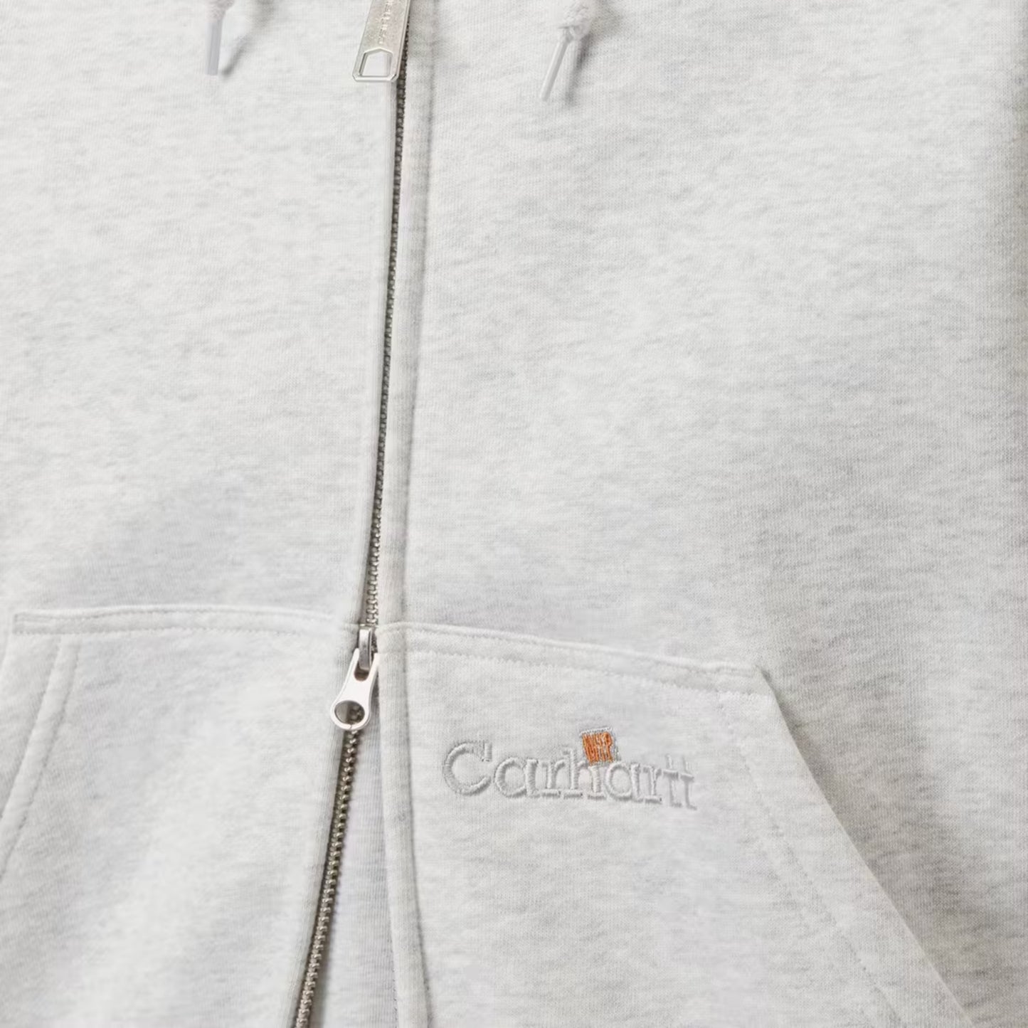 Felpa Carhartt WIP Hooded WIP Label Sweat Jacket GRIGIO