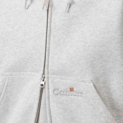 Felpa Carhartt WIP Hooded WIP Label Sweat Jacket GRIGIO