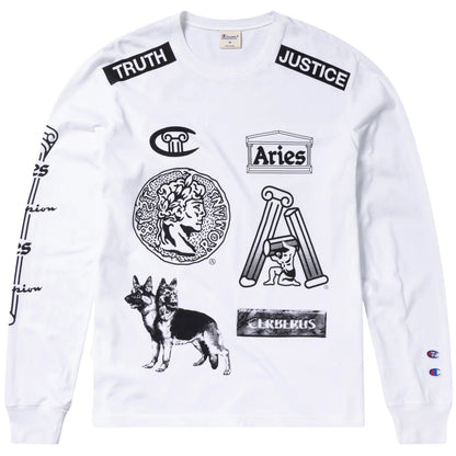 Maglietta Champion LS Tee BIANCO