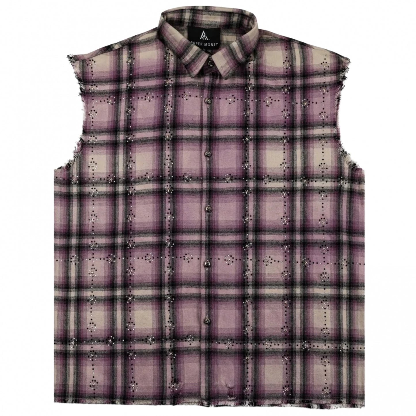 Smanicato Paper Money Rhinestone Flannel VIOLA
