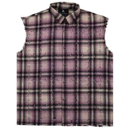 Smanicato Paper Money Rhinestone Flannel VIOLA
