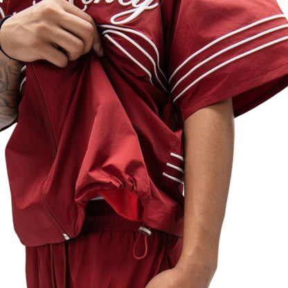 Camicia Paper Money Monaco Zip Top BORDEAUX