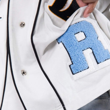 Camicia Paper Money Baseball Uniform BIANCO