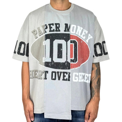 Camicia Paper Money Heart Over Greed Panel Shirt GRIGIO
