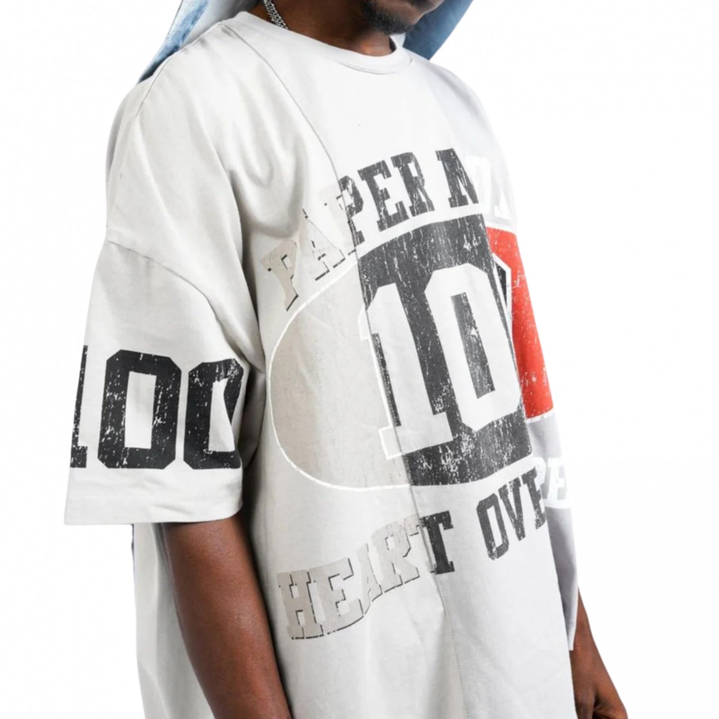 Camicia Paper Money Heart Over Greed Panel Shirt GRIGIO